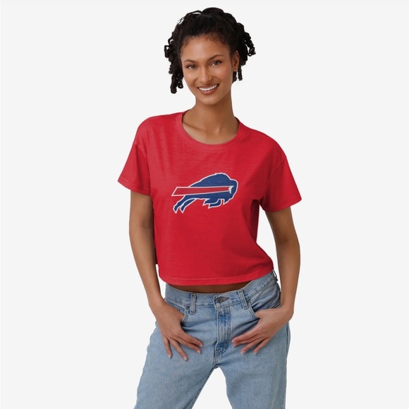 NFL Buffalo Bills Red Crop Top - Picture 1 of 3